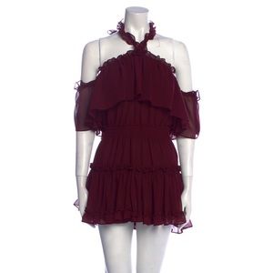 MISA Los Angeles Halter Neck Mini Dress